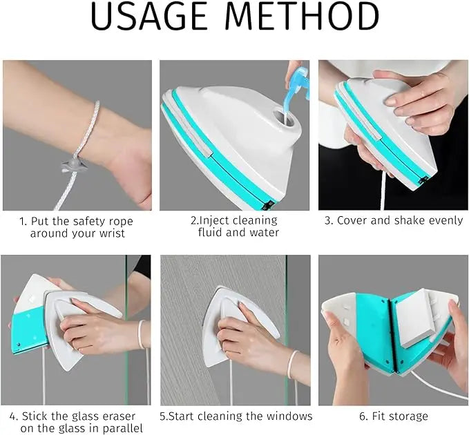 🧼 Magnetische Ramenreiniger – Maak beide kanten schoon in één beweging!
